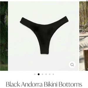 NWT Black Andorra Bikini Bottoms Large